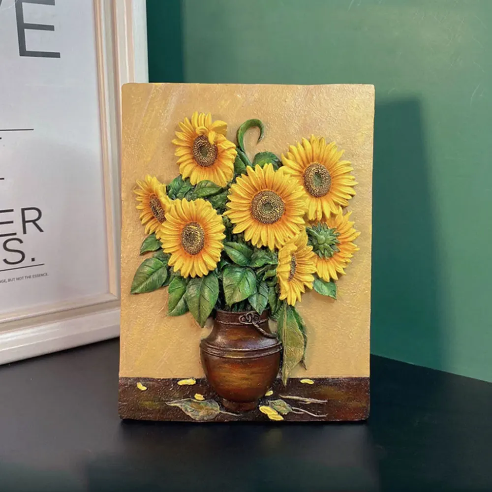 

Рельефная живопись подсолнуха, силиконовая форма, гортензия, роза, украшение стены, гипсовая смола, глиняная форма, сделай сам, художественные подарки, украшение дома