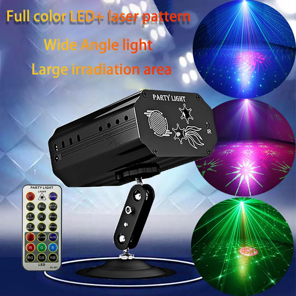 

Three-hole LED disco light party remote control laser light wedding decoration light Halloween Christmas audience holiday light