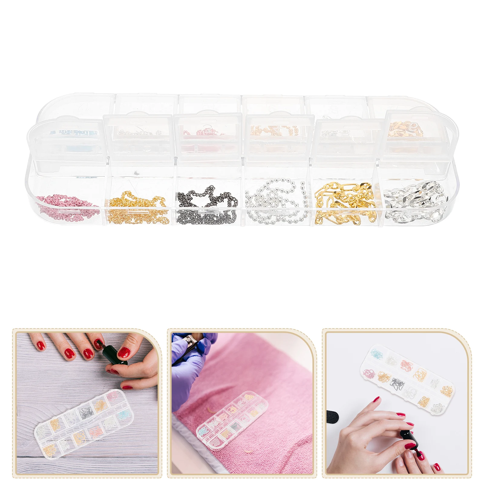 

Small Chains For Nail Art Diy Keychain Mini Metal Chains Assorted Color Nail Charms Decals Jewelry Accessories Wedding