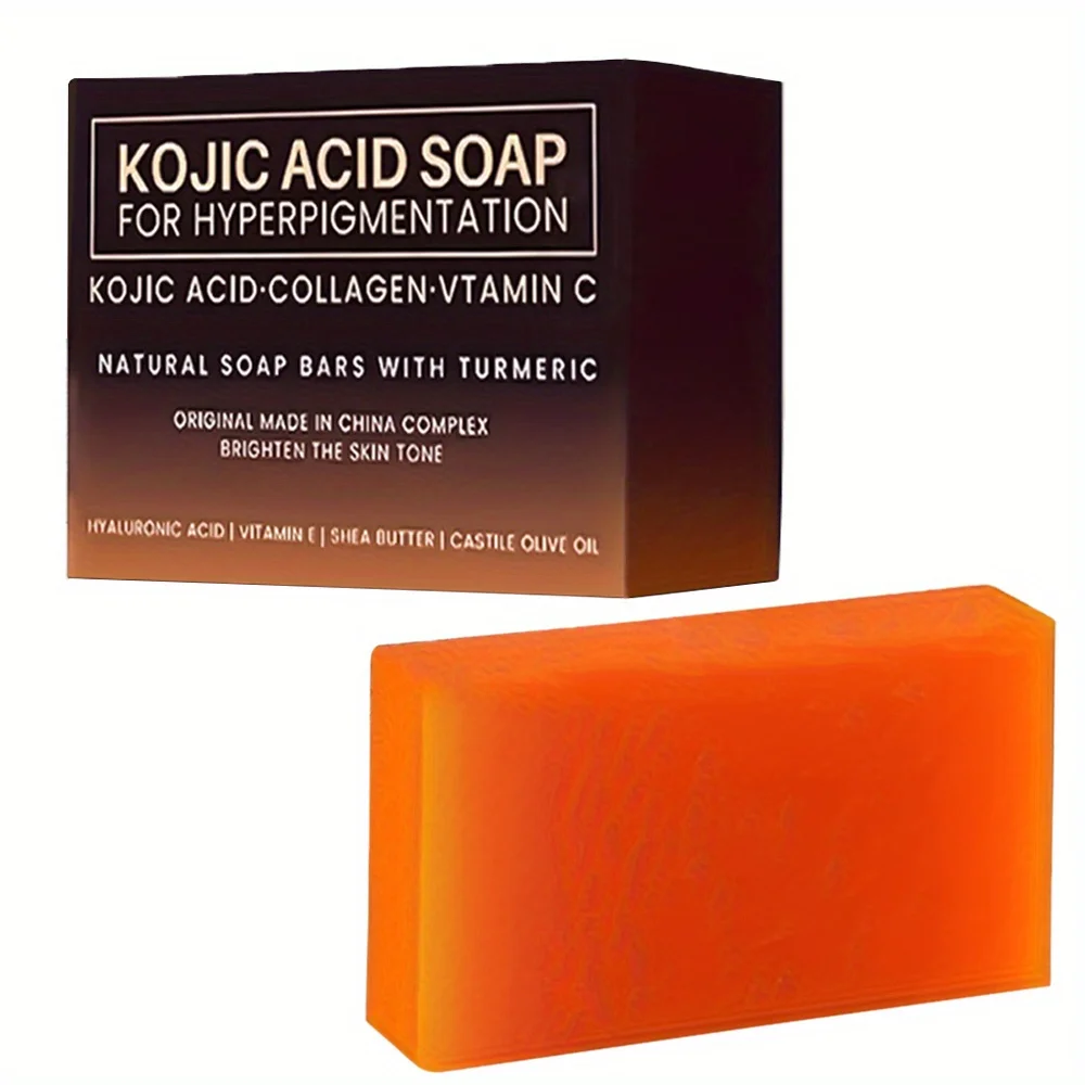 YIFUMEI 1/2Pcs Kojic Acid Soap Whitening Soap Handmade Skin Care Deep Cleaning Moisturizing Cleansing Essential Temperate Soap