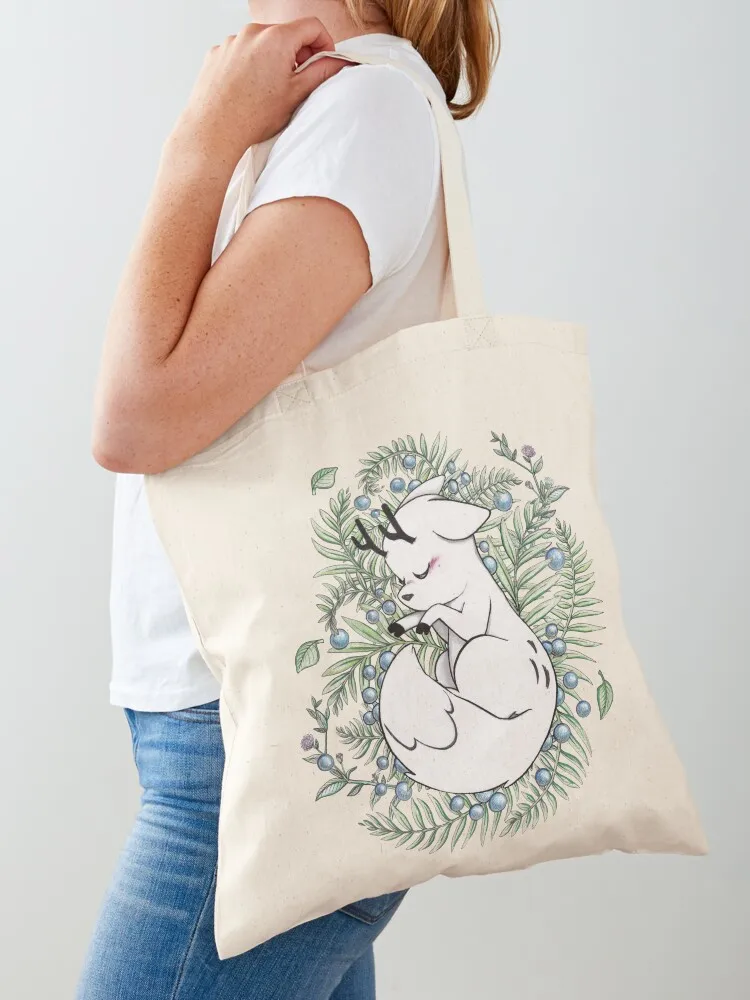 Deer Fox Tote Bag Shopper bag bag for beach Canvas Tote