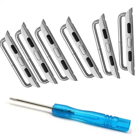 2 st. kontaktadapter för Apple Watch Ultra 2 49 mm armbandskontakter iWatch 10 9 8 7 SE 6 5 45 mm 44 mm 42 mm metallspänneadapter 8 best sales Apple Watch-armbandskontakt - №3