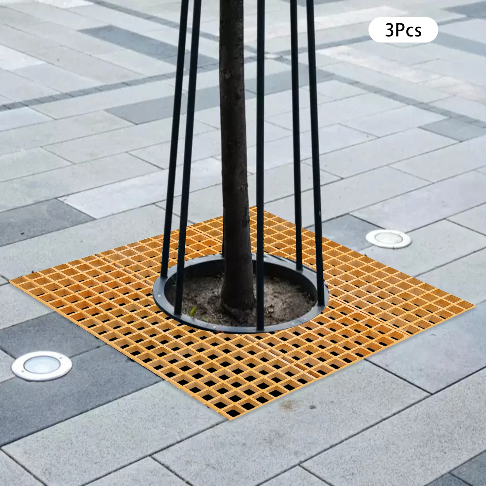 

Желтые промышленные решетки из стеклопластика для пола, нагрузка 500 кг, прямоугольные дренажные решетки, напольные, современные, не требующие сборки