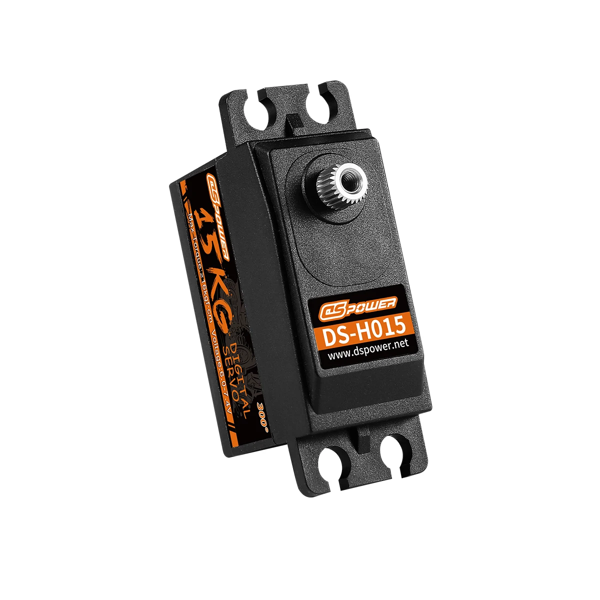 Dspower 15kg grande torque metal engrenagem núcleo motor digital baixo perfil servo 300 °   para avião axial de braço robótico de carro RC 1/8 1/10