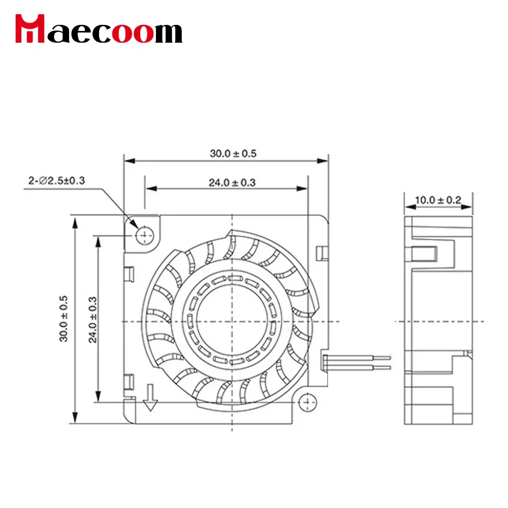 3010 Turbo Blower Fan DC 24V 2Pin-2.54 30x30x10mm 3010 Cooling Fan Turbine 3D Printer Cooler For Voron 0/0.1 3D Printer Part