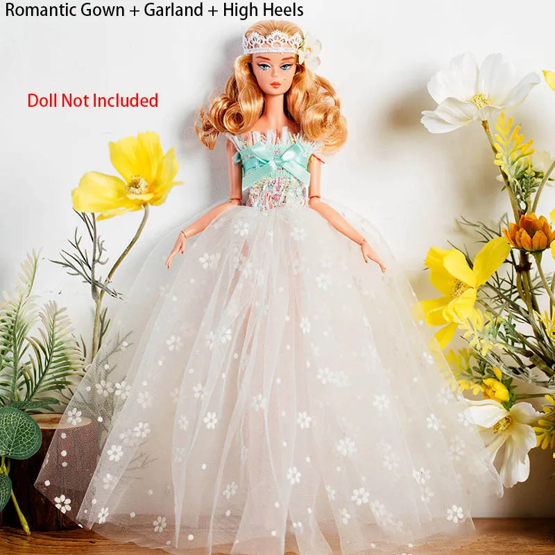 ชุดเดรสราตรีแฟชั่นสวยหวาน กลิ่นหอมอ่อนๆ สำหรับตุ๊กตาซูเปอร์โมเดลขนาด 30 ซม. พร้อมอุปกรณ์เสริม ชุดแต่งกายสำหรับเล่นบทบาทสมมติ