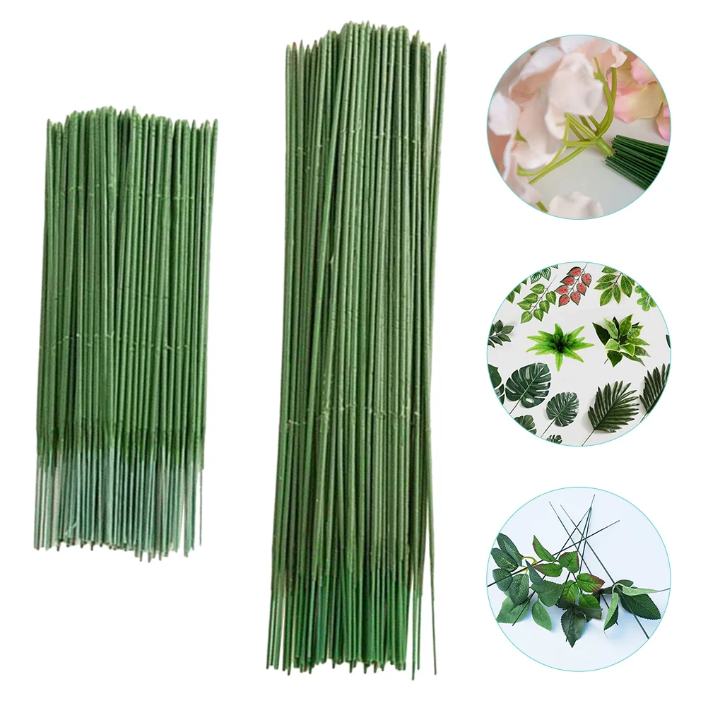 

100 Pcs Floral Decoration Artificial Flower Stems Support Plastic Flowers DIY Rod Fake Decorative Fresh