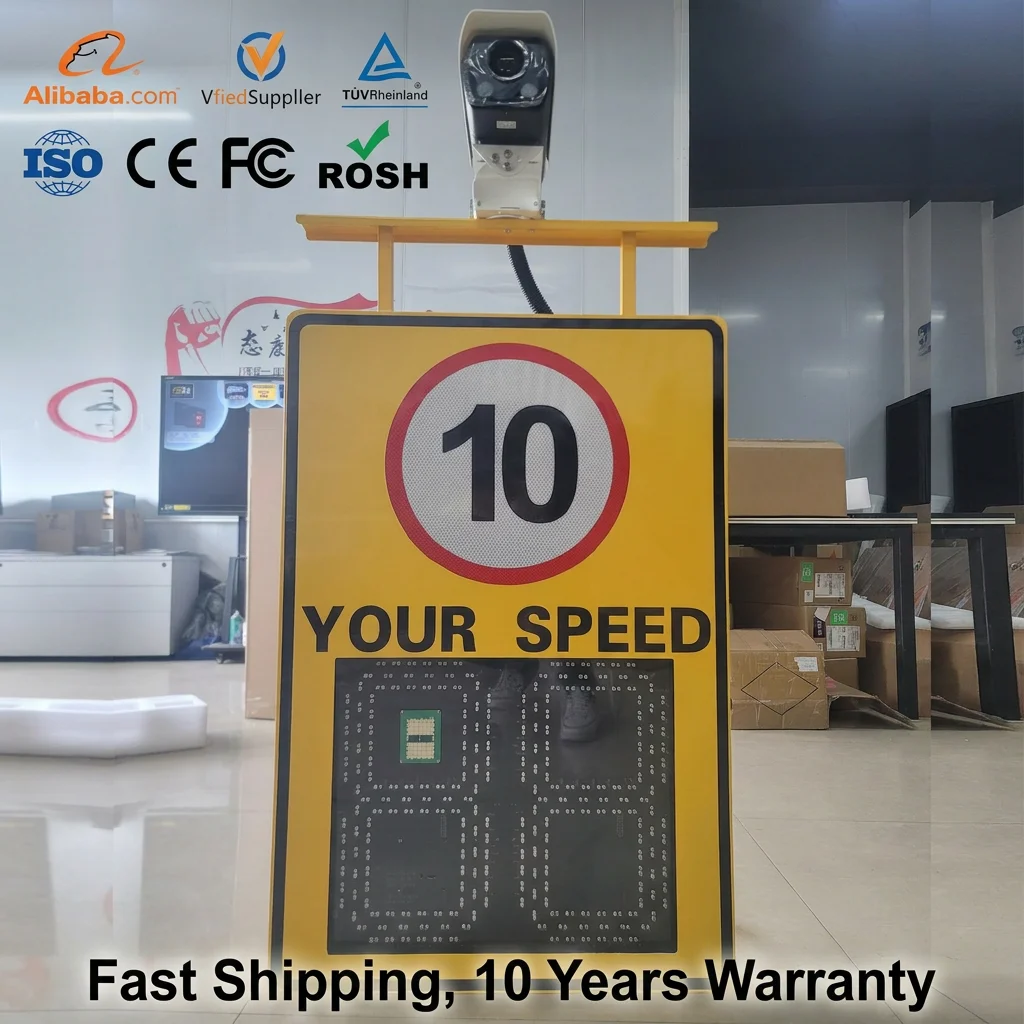 Radar Speed Limit Traffic Sign Board 24 in UV Printed with Audible Alert and Fifth Grade Reflective Film Geelian Brand