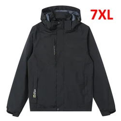 Chaqueta cortavientos impermeable para hombre, abrigo de viaje a la moda para exteriores, talla grande 6XL, 7XL, primavera y otoño