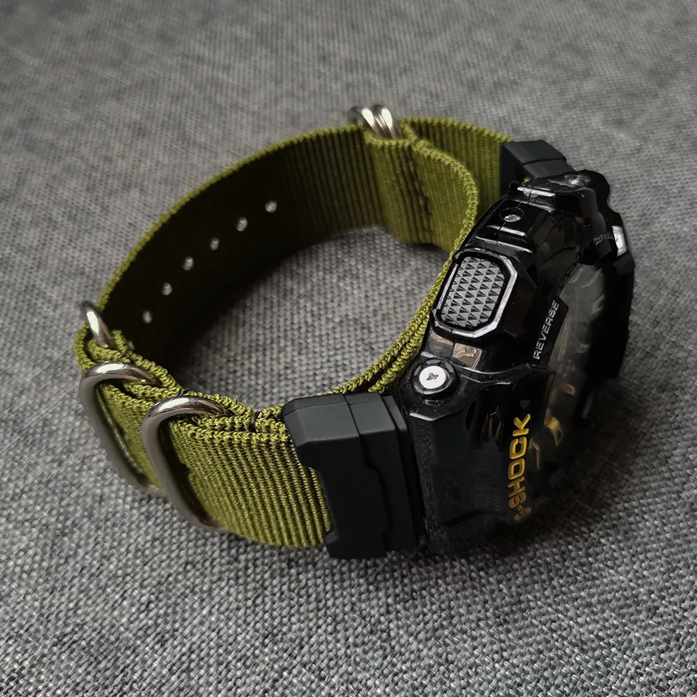 Nylon  Watchband for Casio G-Shock GA-110/100/120/150/200/400 GD-100/110/120 DW-5600 GW-6900 Bracelet Strap Band +16mm Adapter