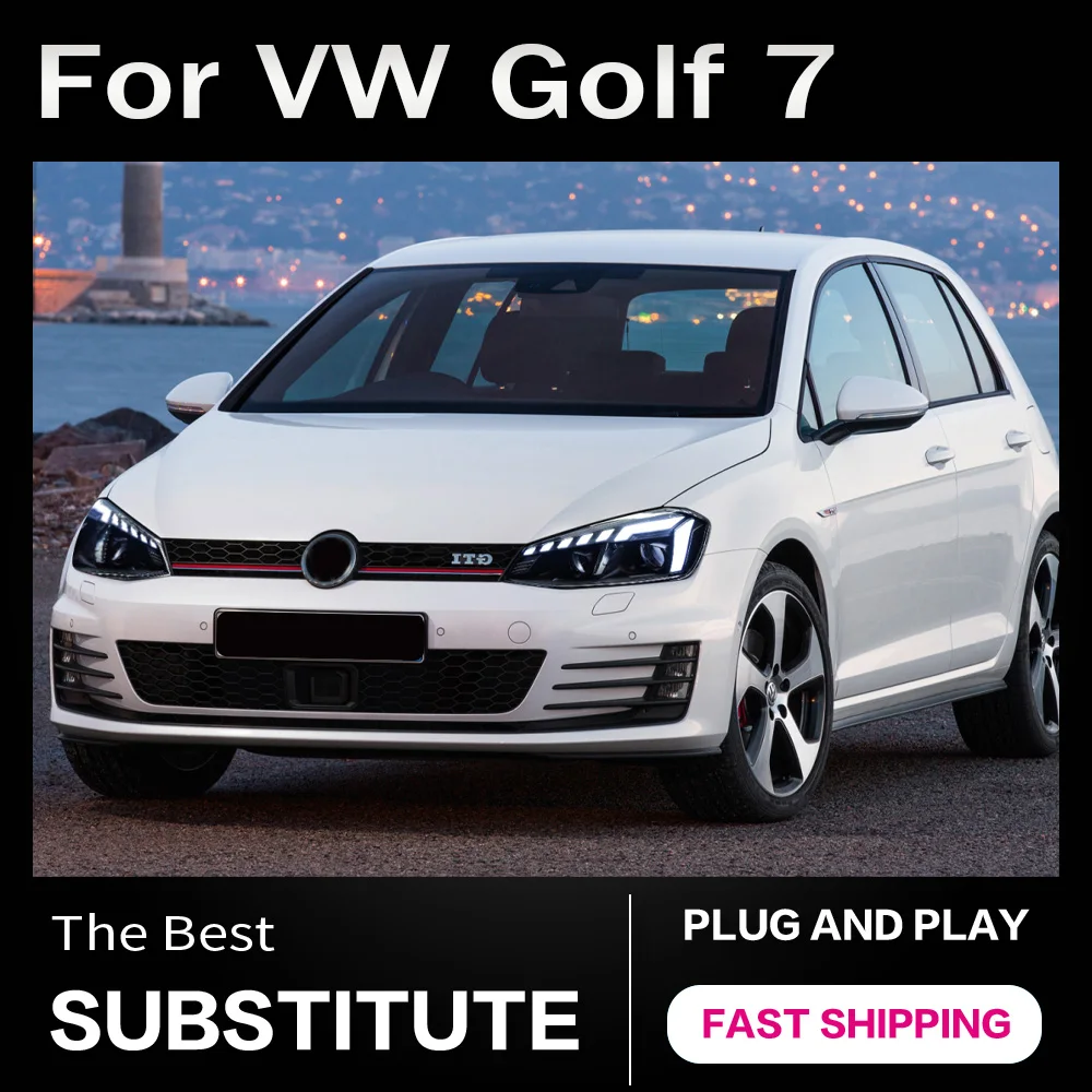 

AKD Head Lamp for Volkswagen Golf 7 MK7 LED Headlights Upgraded Audi RS Style Projector Lens