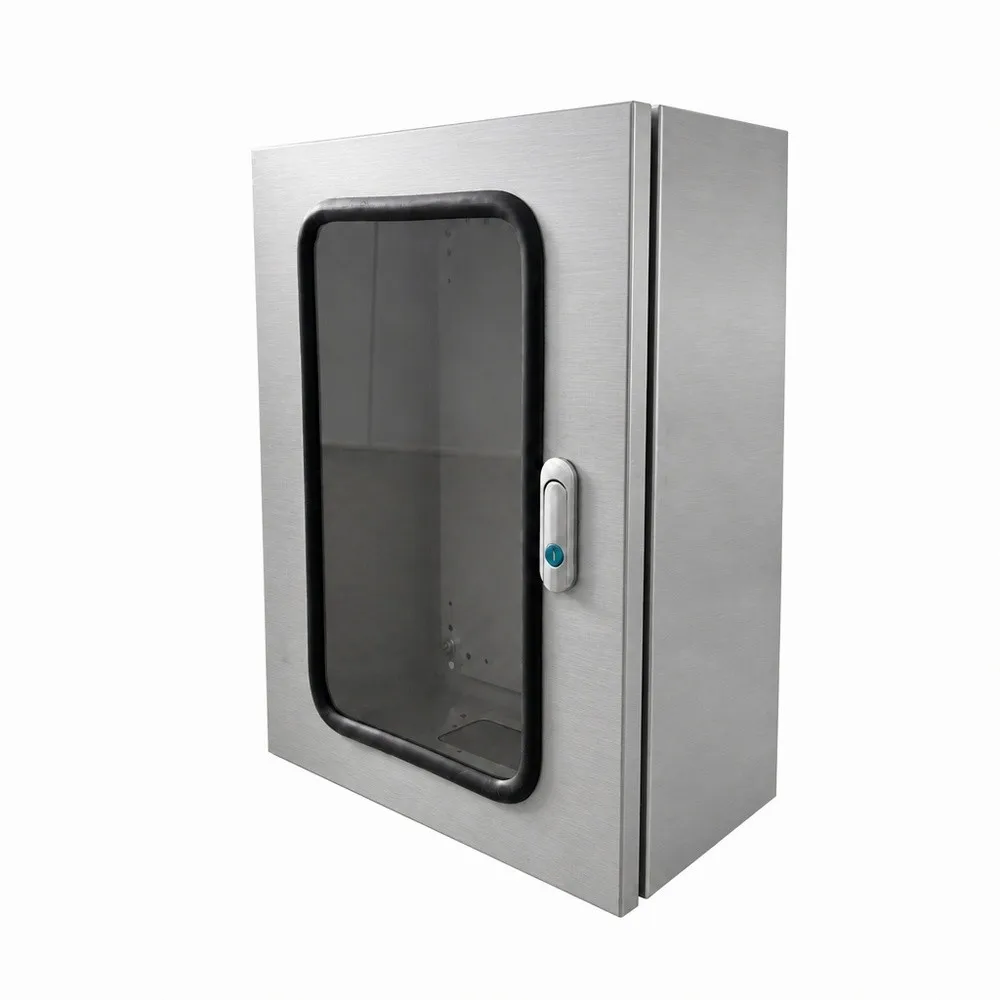 Viewing Window Wall Mounted Electrical Box with DIN Rail304 Stainless Steel Solar PV Enclosure IP65