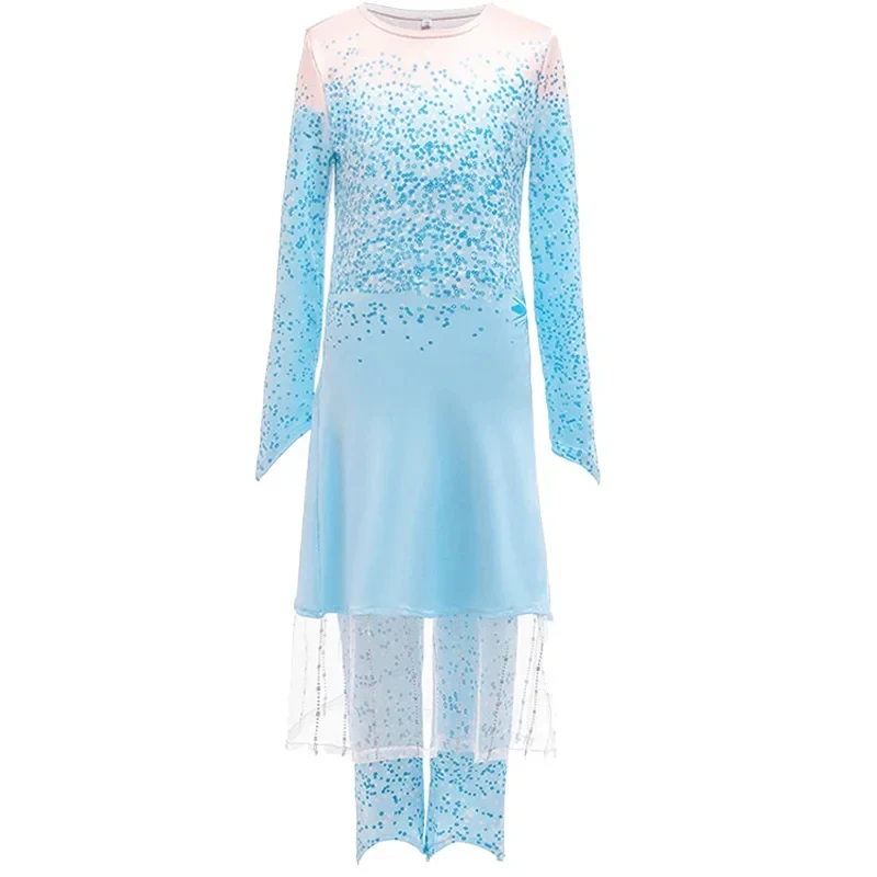 2026 Girls Snow Queen 2 rhinestones dress Kids Carnival new Elza white costume children birthday party frocks clothes for  3E3R4 view 4