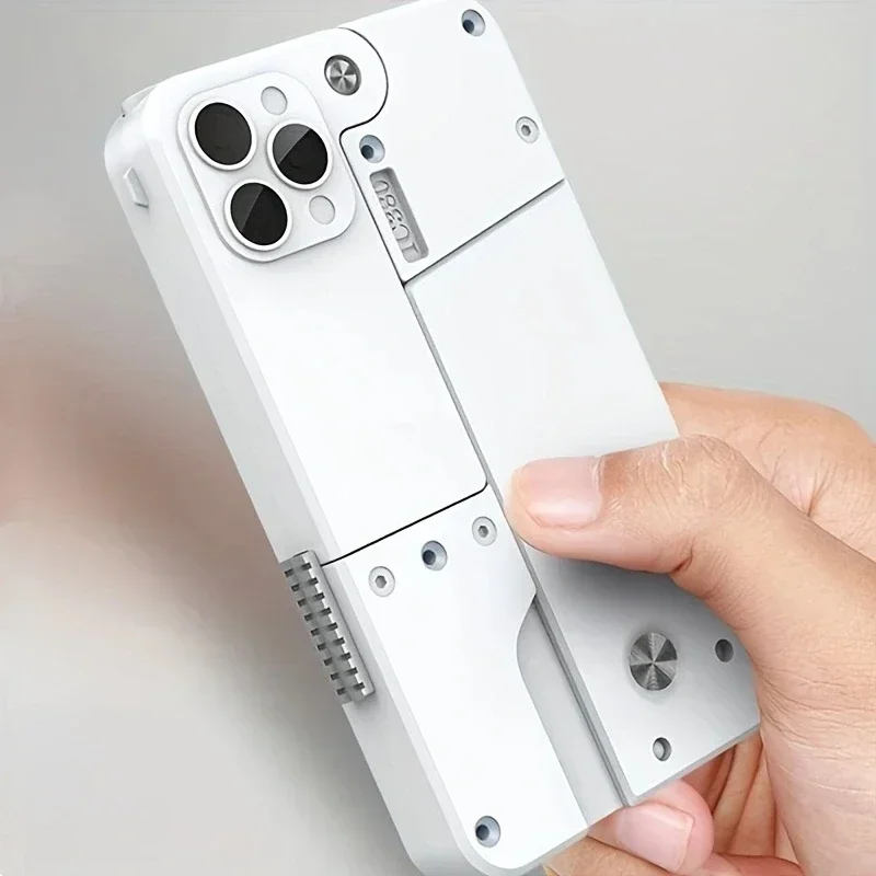 접이식 전화 모양 권총 총 장난감 부드러운 총알 쉘 꺼내 농담 재미 12 pro mox 소년을위한 생일 장난 선물