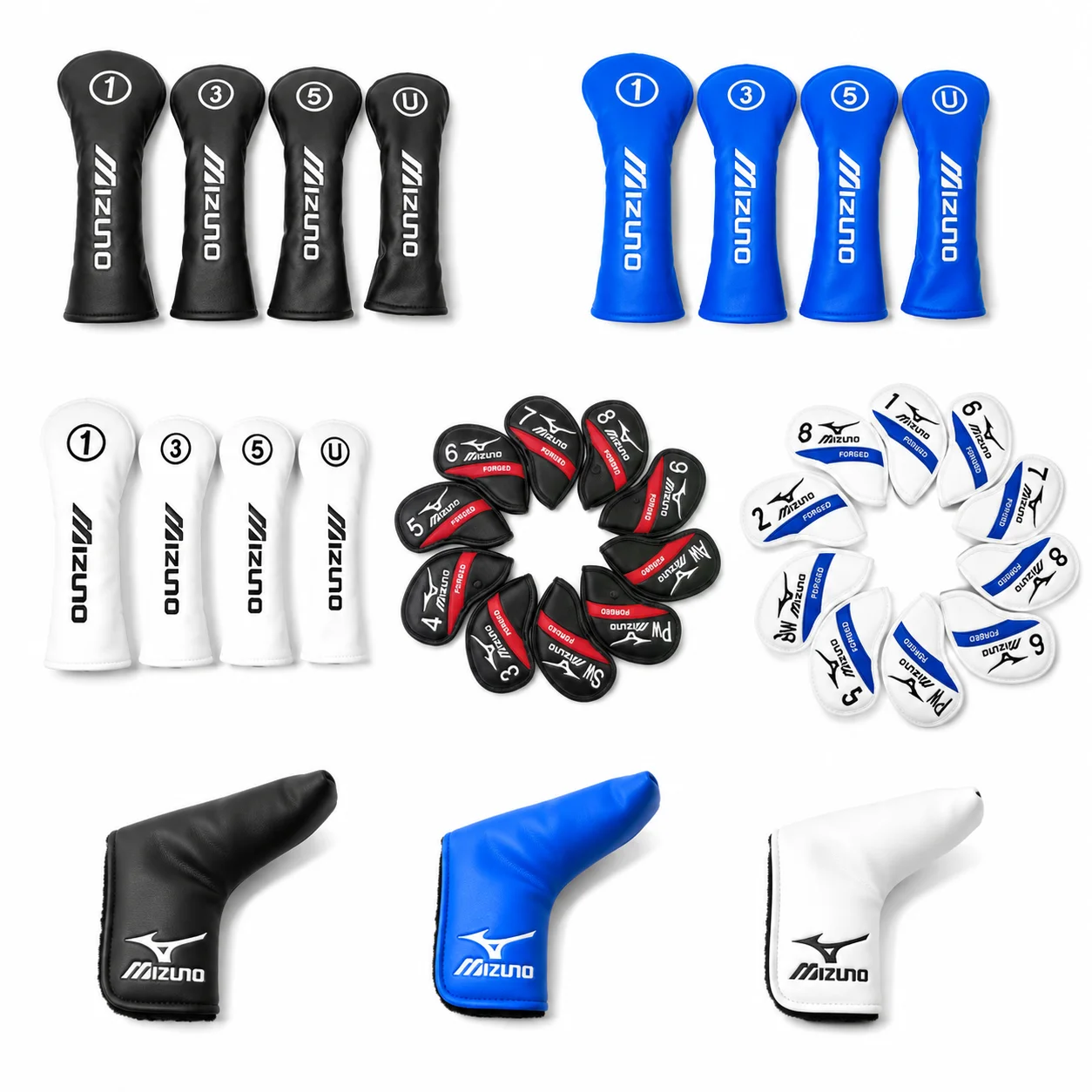 mizuno-golf-head-cover-set-pu-leather-wood-iron-putter-club-covers-embroidered-litchi-grain-unisex-golfing-accessories-gear
