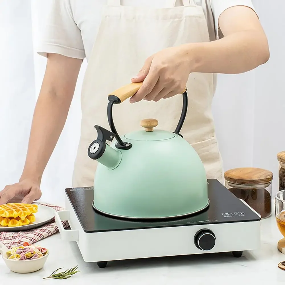2.5L Stainless Steel Whistle Teapot Household Goods Applicable Gas Stove Induction Cooker Boiling Kettle Kitchenware Cold Kettle