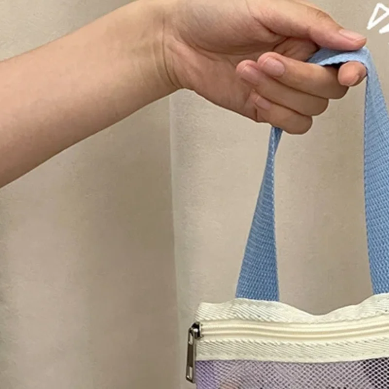 

1Pcs Portable Mesh Makeup Toiletry Storage Bags Handbags Organizer Cosmetic Organizer Pouch Travel Washing Body Shower Tools