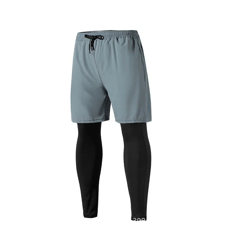 Men's Sport Pants 2 in1 Training Athletic Tracksuits Sportswear Workout Male Jogging Trousers Gym Fitness Running Pants Men