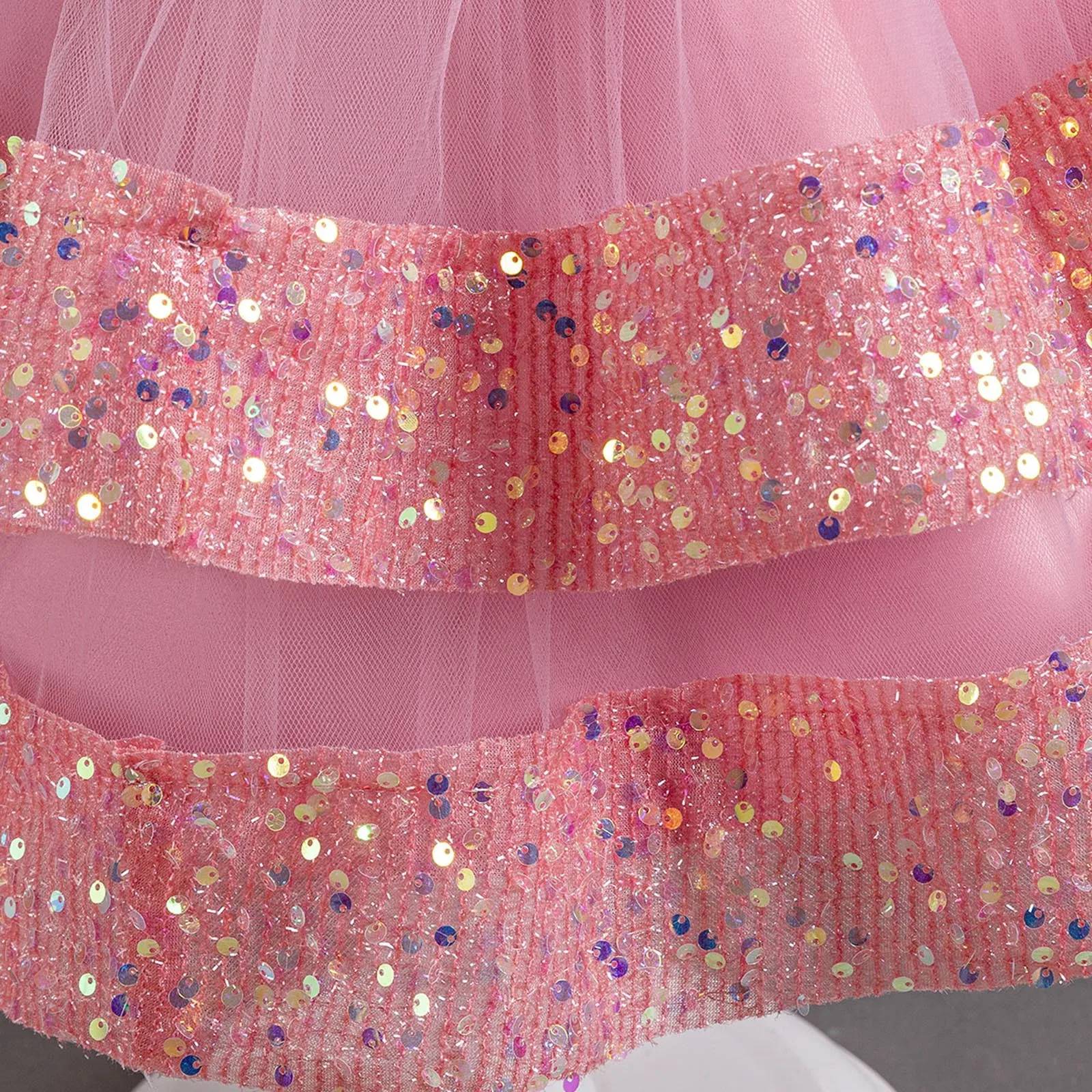 Baby Girls Tutu Tulle Dress Party Gowns Shiny Sequins Dresses for Wedding 1 2 3 4 Years Birthday Party Princess Children Costume