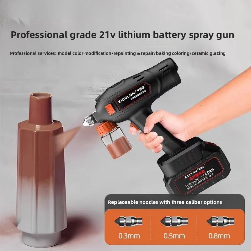 Lithium-ion handheld model airbrush gun small new electric spray paint gun for car furniture paint repair, small spray paint pen