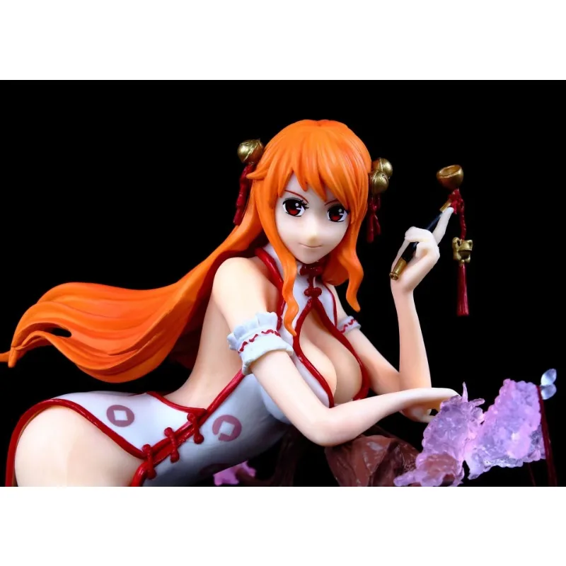 ONE PIECE Antique Cat Cheongsam Nami Scene Statue Model Boxed Figure