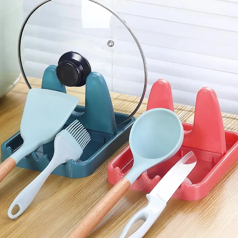 Foldable Pot Lid Rack Plastic Spoon Holder Stand Kitchen Organizer For Fork Spatula Rack Pan Cover Shelf Tableware Storage Rack