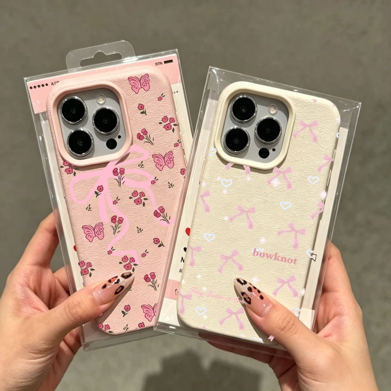 Sweet Style Bow Flower Heart Cases For Samsung Galaxy A57 A37 A27 A07 A36 A26 A55 A15 A25 S26 Ultra S25 S24 S23 FE Plus Shell