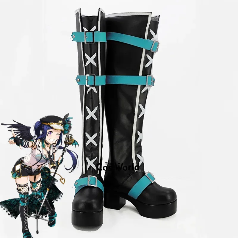 

Love Live Sunshine Aqours Punk Rock Awaken Matsuura kanan Anime Customize Обувь для косплея Сапоги