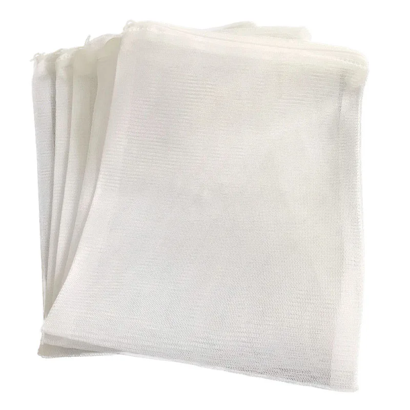 5Pcs  Dense Hole Filter Net Bag Mesh Bag Acquarium Pond For Bio Ball Carbon Media Ammonia Aquarium Fish Tank Isolation Bag White