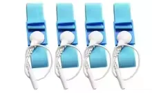 

Conductive Adjustable Estim Wrist Strap Components 4pcs Blue Stim Loops 4pcs White Wires