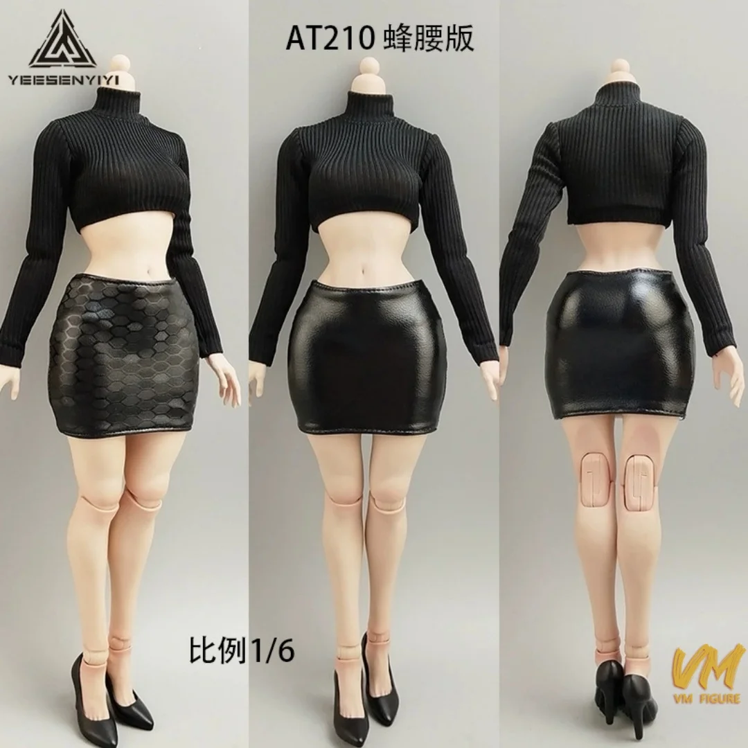 1/6 مقياس الجلود الاصطناعية المجهزة تنورة سوداء صغيرة حمالة فستان قصير نموذج ل 12 ''أنثى الجندي عمل أرقام TBL BJD #5