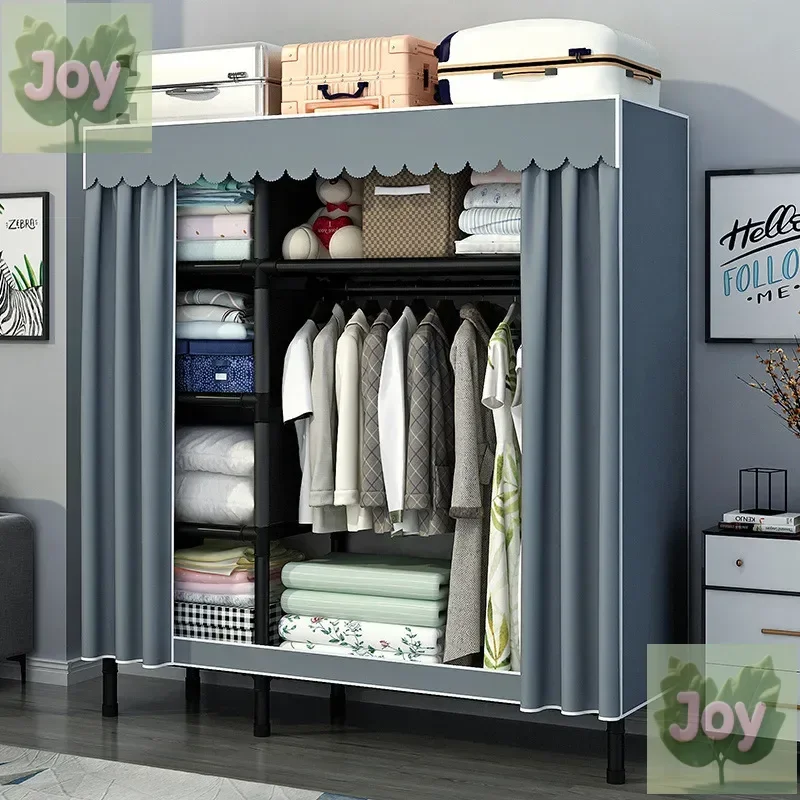 simple-household-bedroom-steel-pipe-bold-thickened-cloth-wardrobe-rental-house-assembly-full-steel-frame-strong-wardrobe