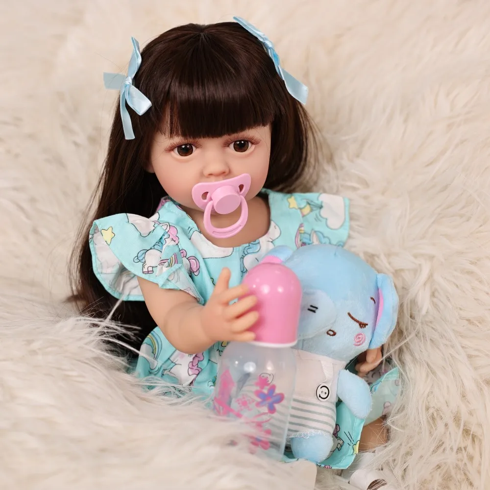 Cloveray 20 polegada clássico corpo inteiro vinil realista reborn bebê boneca super bonito boneca de vinil brinquedo artesanal criança aniversário presente natal