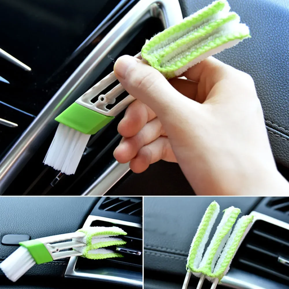 

Car Air Conditioner Vent Slit Cleaning Brush Double Ended Dashboard Detailing Blinds Keyboard Dust Cleaner Brushes Tool Car Wash