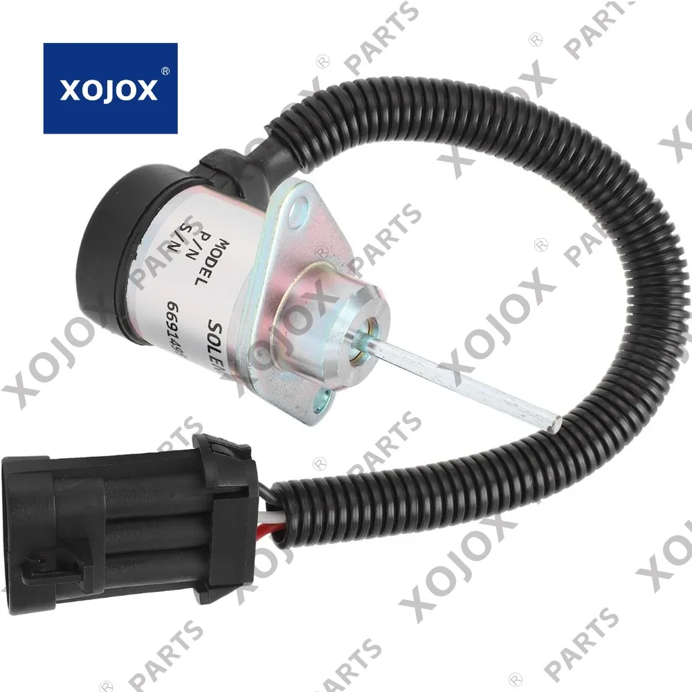 

XOJOX Engine Stop Solenoid 12V DC Aluminum alloy Shut Off Solenoid Valve Excavator Part
