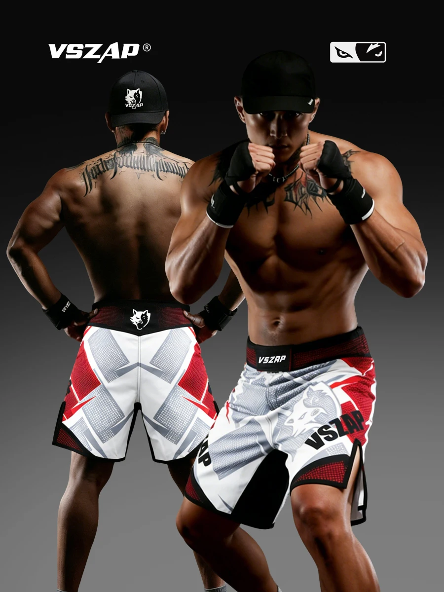 MMA Fight Sports Fitness Muay Thai Shorts Comprehensive Fighting Training Sanda Martial Arts Boxing Kicking Tiger Head