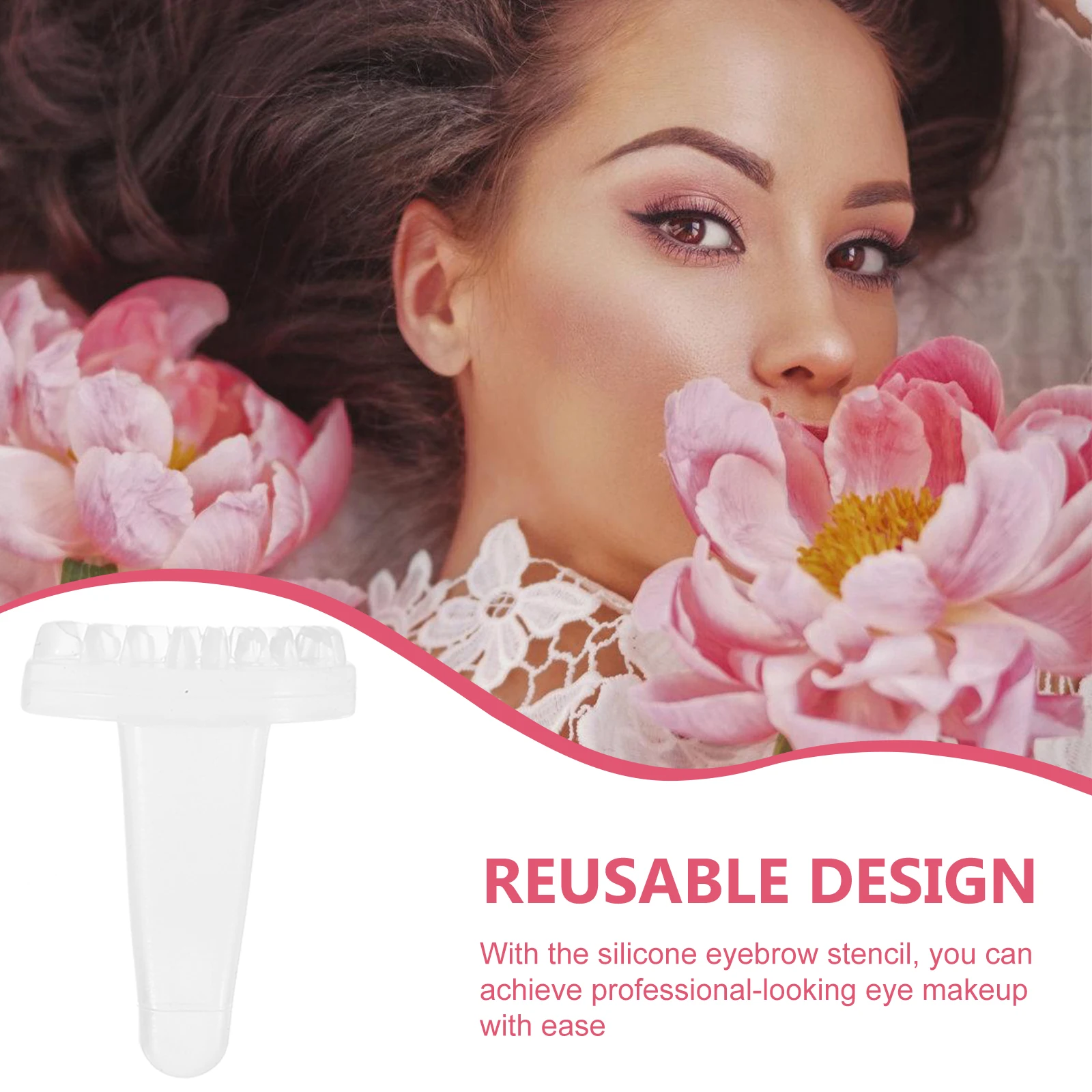 

2Pcs Eyelash Stencil Reusable Silicone Makeup Tool Eyeliner Stamps Long Lasting Professional Beginner Friendly