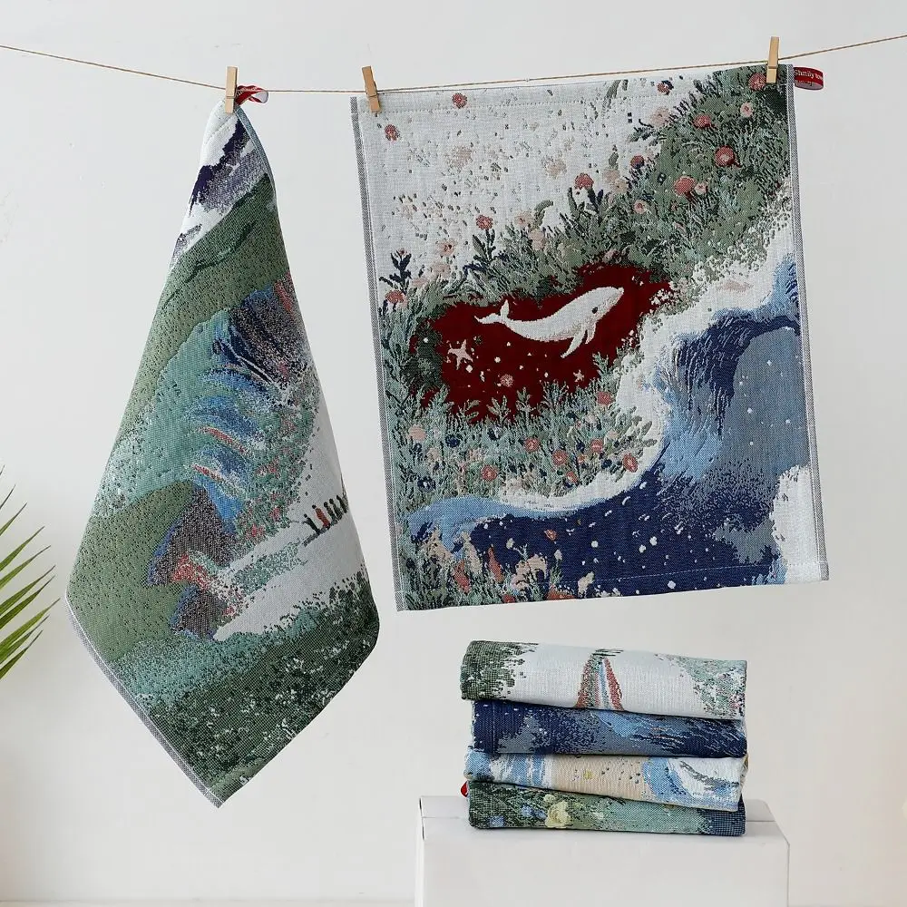 New 34x40cm Large Hand Towel Quick Dry Decorative Kitchen Towel 4 Layer Cotton Gauze Tea Towel Home Restaurant