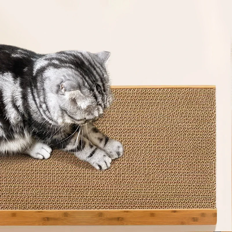 กระดานลับเล็บแมว เสาลับเล็บแนวตั้ง duarable cat scratcher คุณภาพสูง กระดาษลูกฟูก แผ่นลับเล็บแมว Catnip