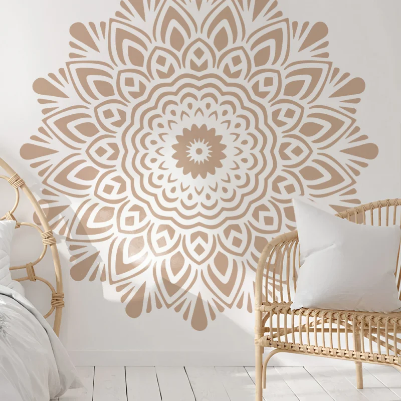 Mandala, große Malschablone, Durchmesser 150–230 cm, wiederverwendbare Kunststoffschablone, DIY, Kunst und Handwerk, Wand, Boden, Holz, Stoff, Möbel