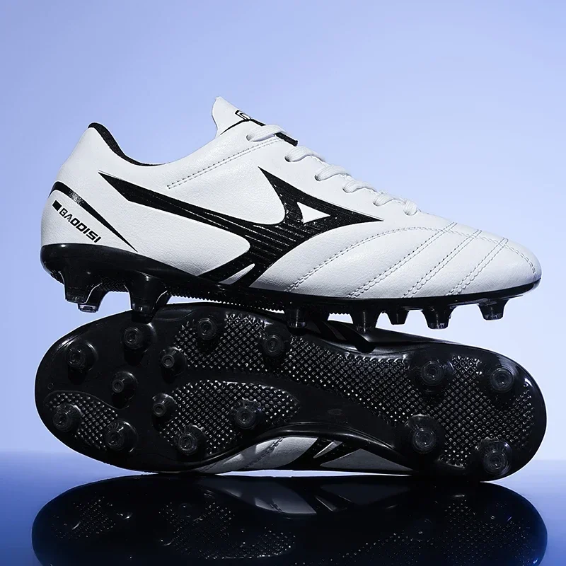 Men Soccer Shoes Adult Kids TF/FG Football Boots Cleats Grass Training Turf Outdoor Non Slip Futsal Ultralight Breathable Unisex