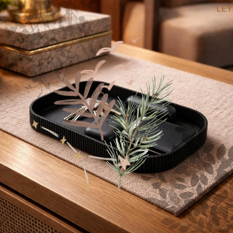 3D Printed Jewelry Storage Tray Oval Groove Decorative Holder For Earring Ring Hairpin Desktop Vanity Organizer