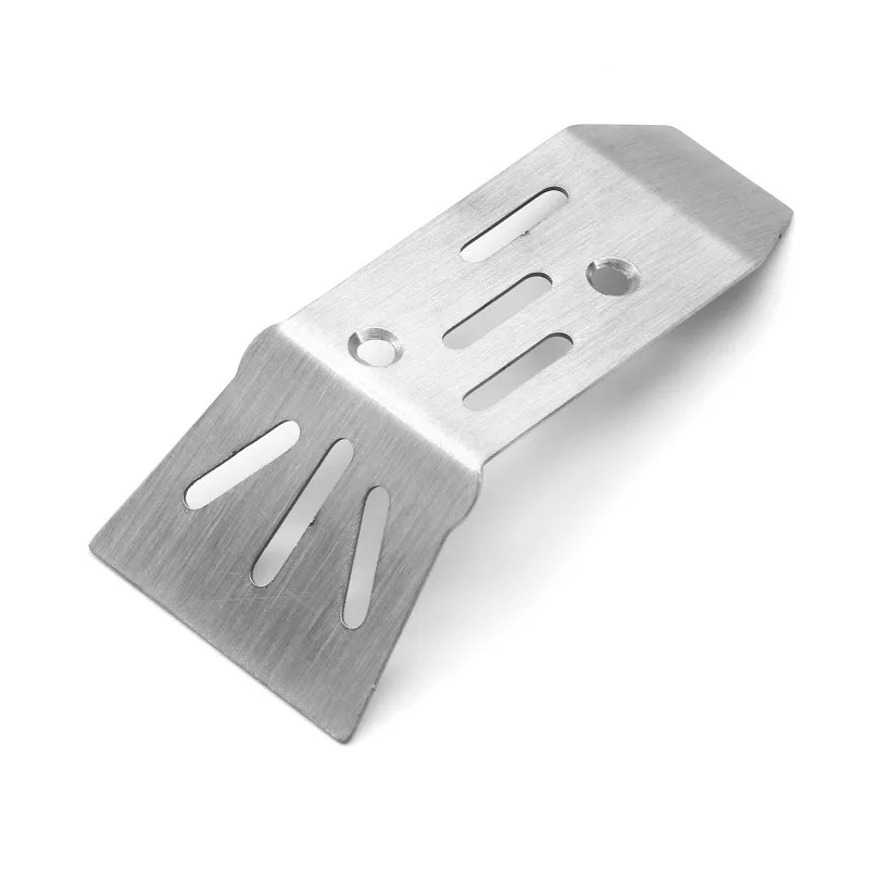 2 pçs de aço inoxidável dianteiro e traseiro chassi armadura protetor para arrma 1/18 granito grom rc carro atualização peças acessórios ﻿