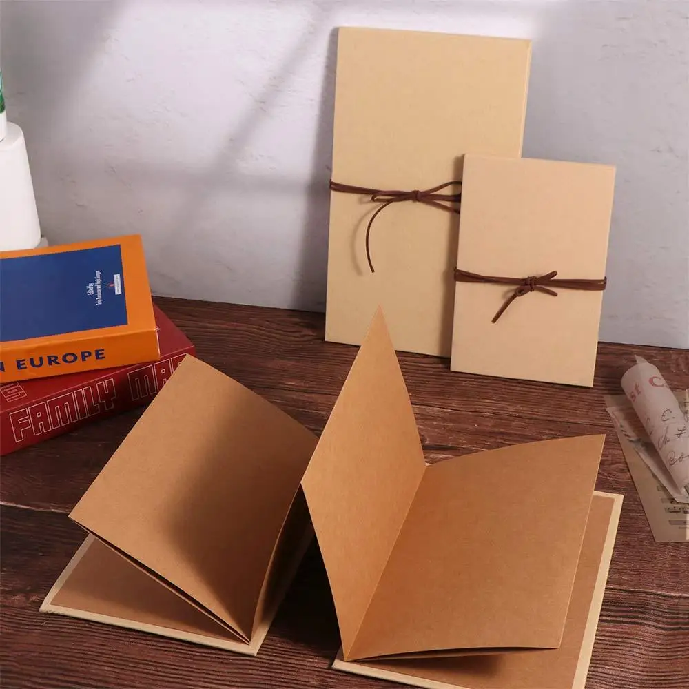 

Folding Accordion Photo Album Gift Kraft Paper Handcrafts Surprised Photo Book 8 Page Photocard DIY Surprise Gift Couple