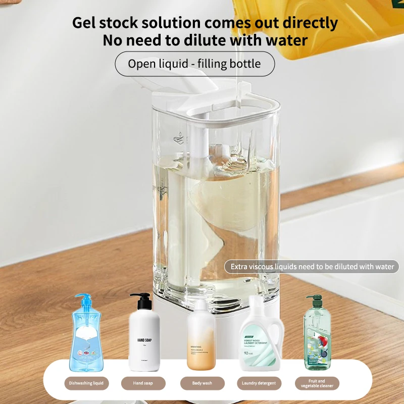 

550ml Kitchen Automatic Liquid Soap Dispenser USB Rechargeable AutoSensing Touchless Hand Sanitizer Dispenser Bathroom Dispenser
