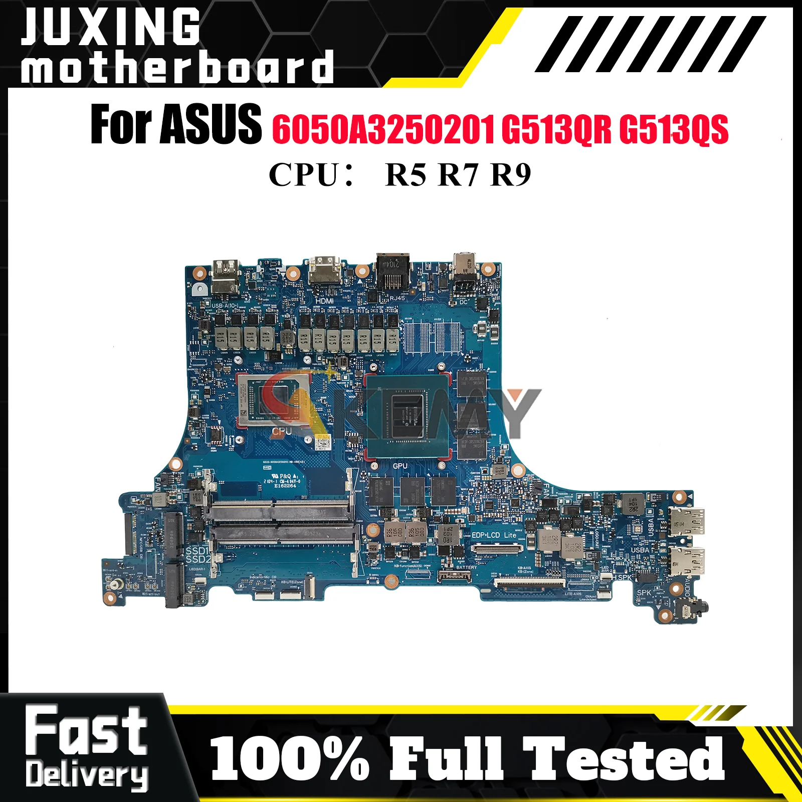

6050A3250201 Laptop Motherboard For ASUS ROG Strix G15 G513Q G513QS G513QR G513QM Mainboard With R5 R7 R9 CPU tests OK fast ship