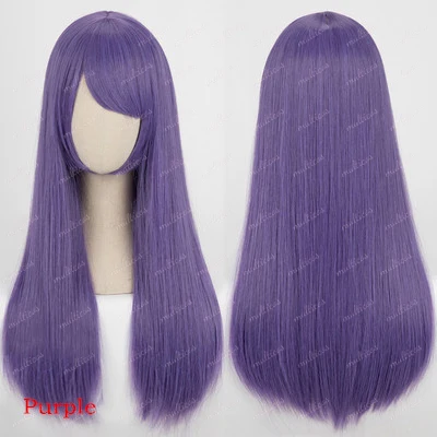 60cm Long Straight Cosplay Wig Heat Resistant Synthetic Hair Compatible Universal Omnipotent Girls Wigs + Free wig Cap