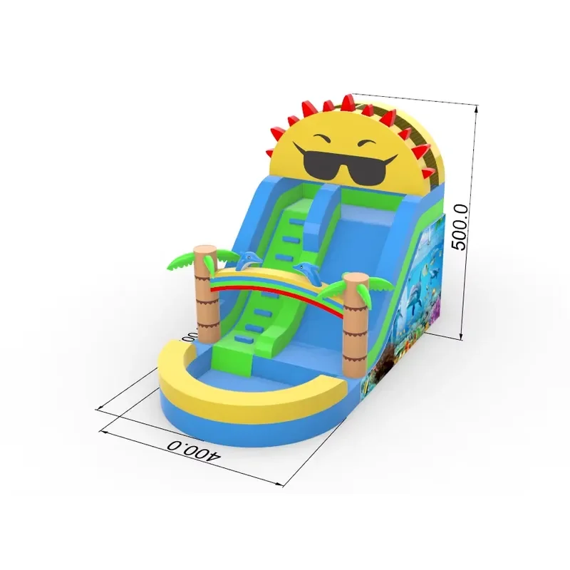 Inflatable Water Slide Commercial Giant Sun Theme For Kids Adults Outdoor Backyard Party Rental Event Entertainment Fun