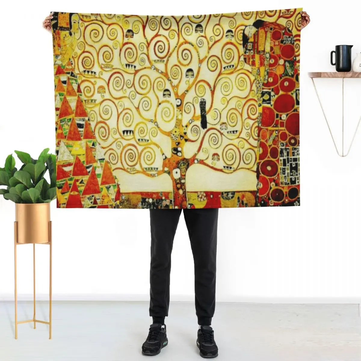 

The Tree of Life by Gustav Klimt | Art Nouveau Symbolism Throw Blanket Luxurious Soft Blanket Holiday Gift for Family