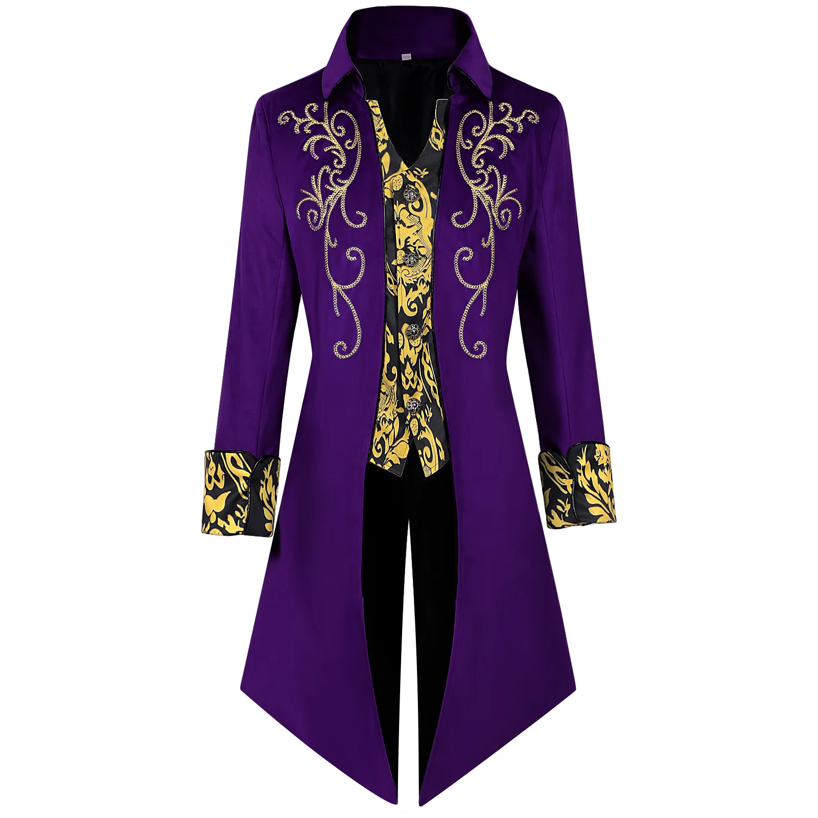 

Medieval Steampunk Tuxedo Jacket Gothic Court Evening Dress